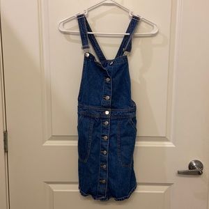 Denim overall dress